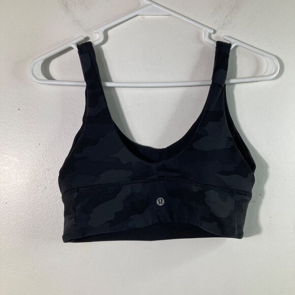 Womens Lululemon Align Reversible Bra Light Support 8 Black Camo W2DASS - Picture 2 of 4